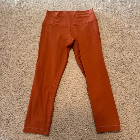 Lululemon Align High Rise 21" Crop Leggings Pomegranate Size 8 - Picture 1 of 11